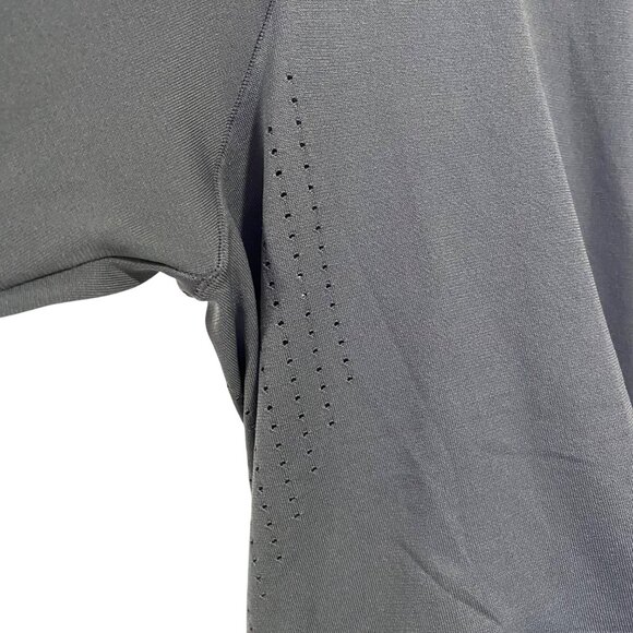 Gymshark Sweat Seamless Long Sleeve Crop Top Size L Steel Blue - Picture 2 of 7